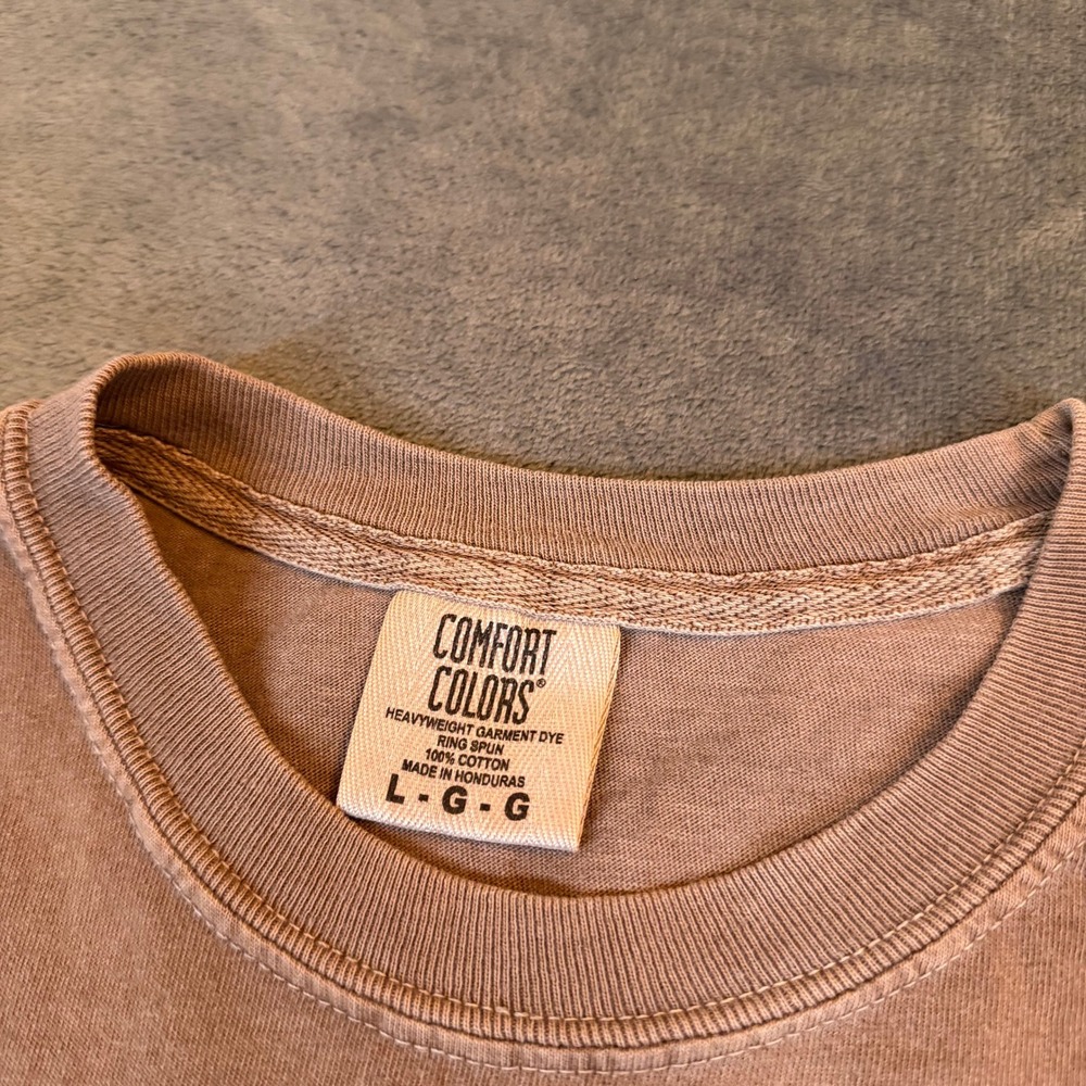 Comfort Colors Don't Choose Violence Today Emu Graphic T-Shirt Brown Women Large - Picture 3 of 9